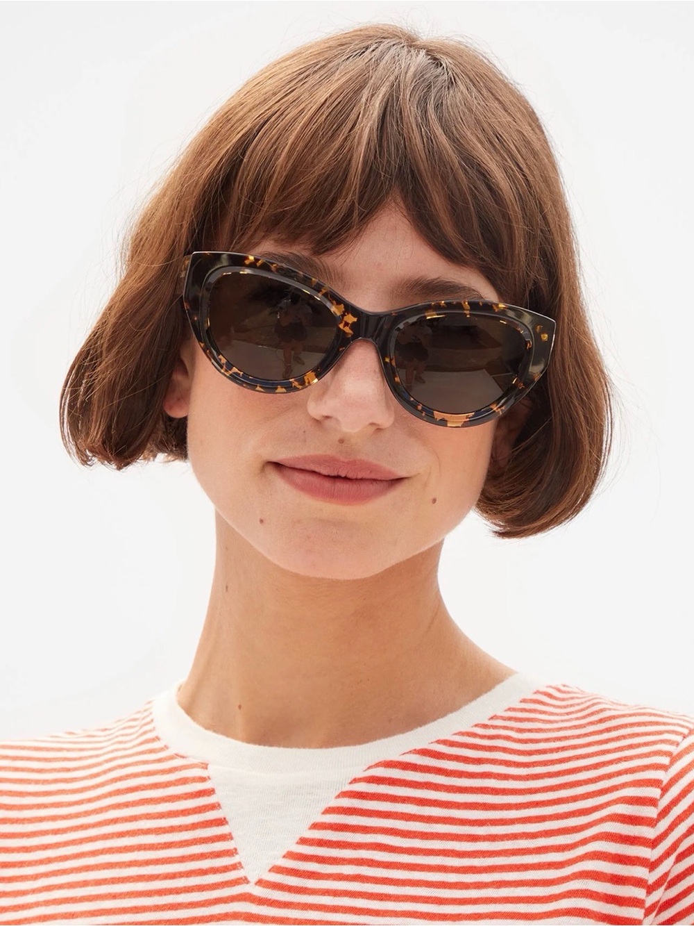 Clare V Sophia sunglasses - Zebra Tortoise NWT $180 - Picture 3 of 13